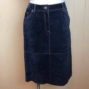 Isaac Mizrahi Navy Midi Skirt